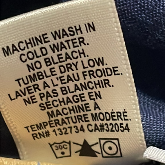 Side Stitch Linen Roll Tab Sleeve V Neck Tunic Blouse Navy Blue Lightweight Sz M - Picture 10 of 13